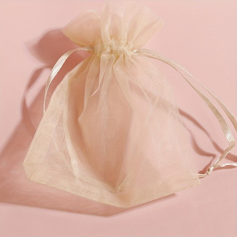10pcs Drawstring Pouches for Makeup Tools and Jewelry Storage