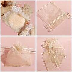 10pcs Drawstring Pouches for Makeup Tools and Jewelry Storage