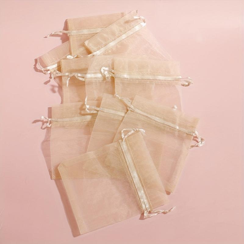 10pcs Drawstring Pouches for Makeup Tools and Jewelry Storage