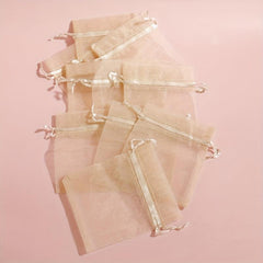 10pcs Drawstring Pouches for Makeup Tools and Jewelry Storage