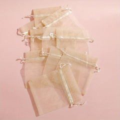 10pcs Drawstring Pouches for Makeup Tools and Jewelry Storage