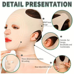 3D Breathable Reusable Face Mask Lift Up Belt Band Thin Mask Beauty