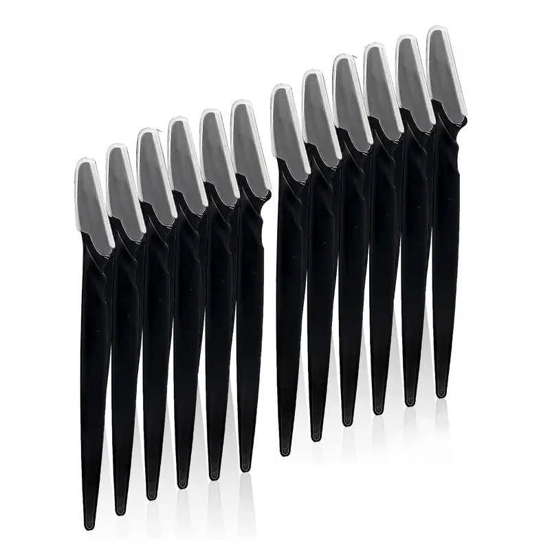 12 Pcs Eyebrow Razor Facial Razor Eyebrow Grooming Tool Stainless Steel