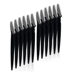 12 Pcs Eyebrow Razor Facial Razor Eyebrow Grooming Tool Stainless Steel