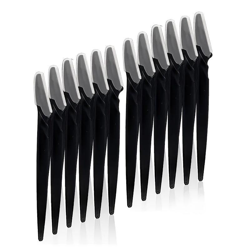 12 Pcs Eyebrow Razor Facial Razor Eyebrow Grooming Tool Stainless Steel