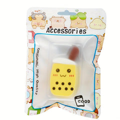 Cartoon Powder Puff Milk Tea Makeup Puff Soft Cosmetic Sponge
