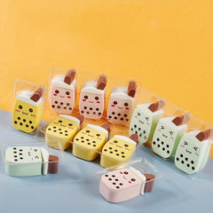 Cartoon Powder Puff Milk Tea Makeup Puff Soft Cosmetic Sponge