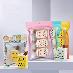 Cartoon Powder Puff Milk Tea Makeup Puff Soft Cosmetic Sponge