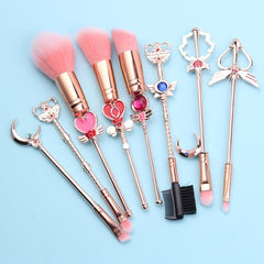 8pcs Anime Makeup Brush Set for Beauty Enthusiasts