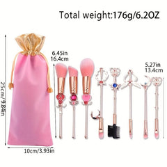 8pcs Anime Makeup Brush Set for Beauty Enthusiasts