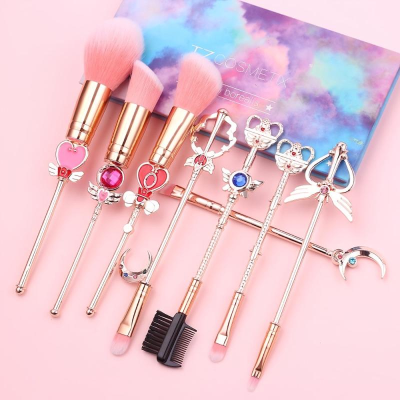 8pcs Anime Makeup Brush Set for Beauty Enthusiasts