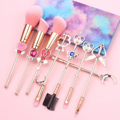 8pcs Anime Makeup Brush Set for Beauty Enthusiasts