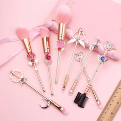 8pcs Anime Makeup Brush Set for Beauty Enthusiasts