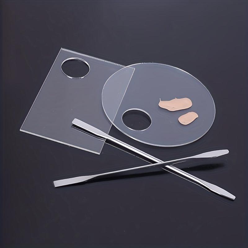 Acrylic Makeup Palette with Spatula for Mixing and Applying