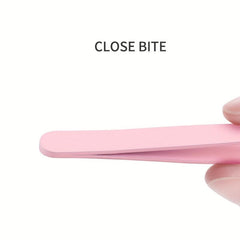 3pcs Stainless Steel Tweezers for Hair Removal Pink