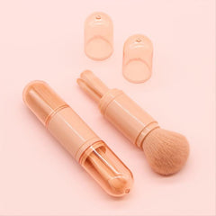 4-In-1 Makeup Brush Kit Highlight Brushes Portable Travel Mini Powder Brush