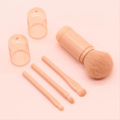 4-In-1 Makeup Brush Kit Highlight Brushes Portable Travel Mini Powder Brush