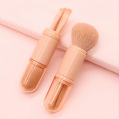 4-In-1 Makeup Brush Kit Highlight Brushes Portable Travel Mini Powder Brush