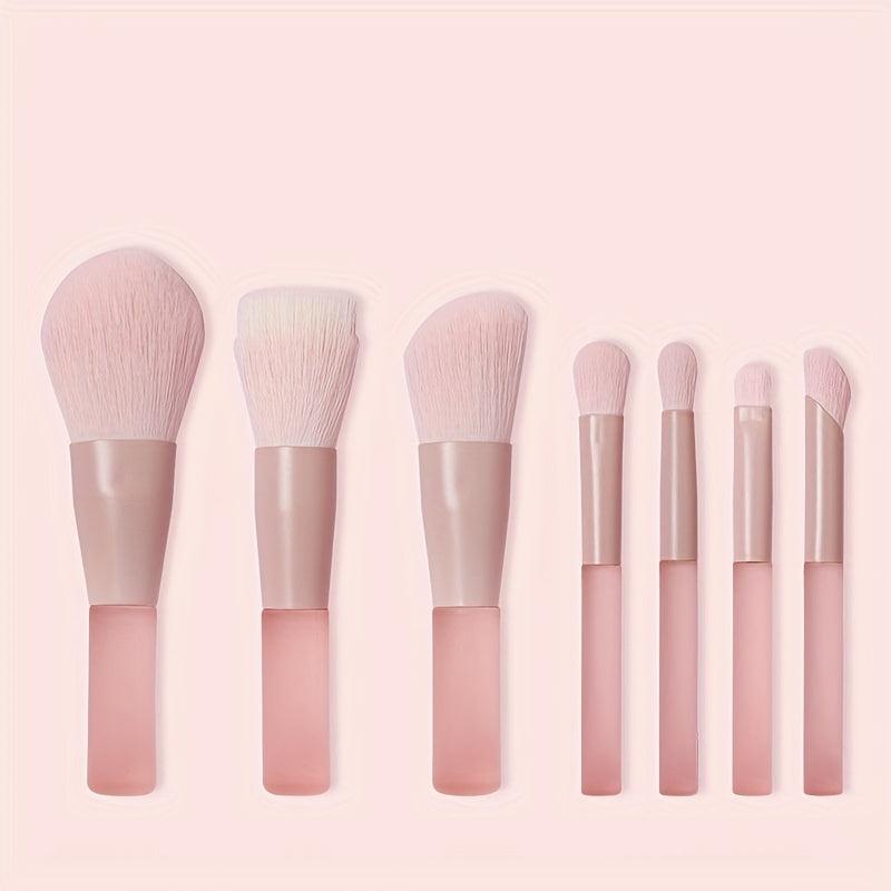 7pcs Mini Makeup Brush Set with Storage Bag for Traveling