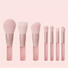 7pcs Mini Makeup Brush Set with Storage Bag for Traveling