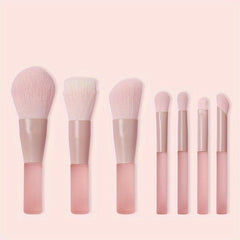 7pcs Mini Makeup Brush Set with Storage Bag for Traveling