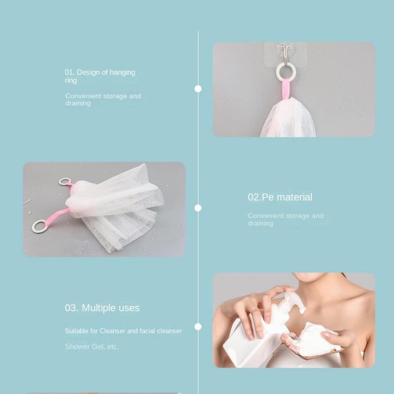 3pcs Hanging Soap Foaming Net Rich Foam Fluffy Mesh