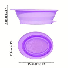 Silicone Makeup Brush Cleaner Bowl Collapsible Cosmetics Foundation Cleaner