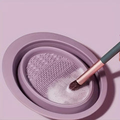 Silicone Makeup Brush Cleaner Bowl Collapsible Cosmetics Foundation Cleaner
