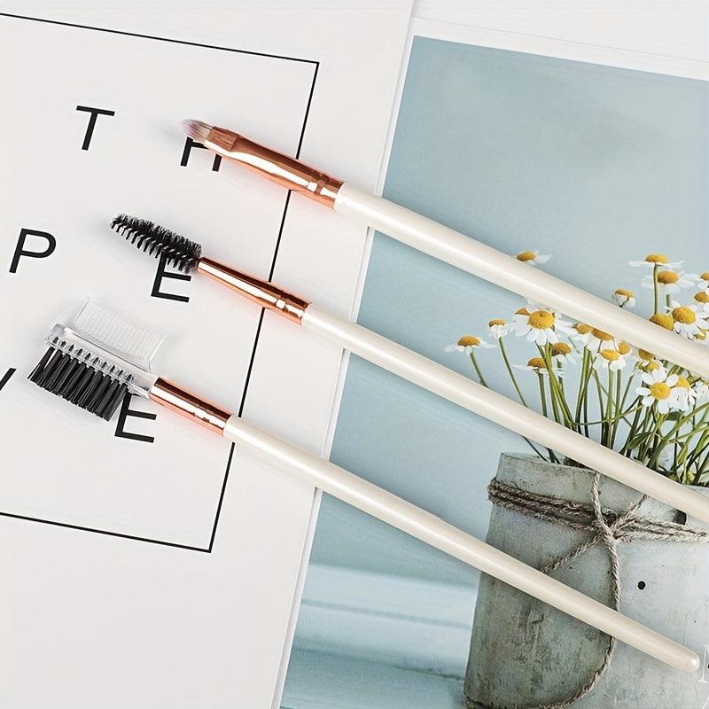 3pcs Eyebrow Makeup Tool Set Eyebrow Comb Eyebrow Brush Eyelash Brush
