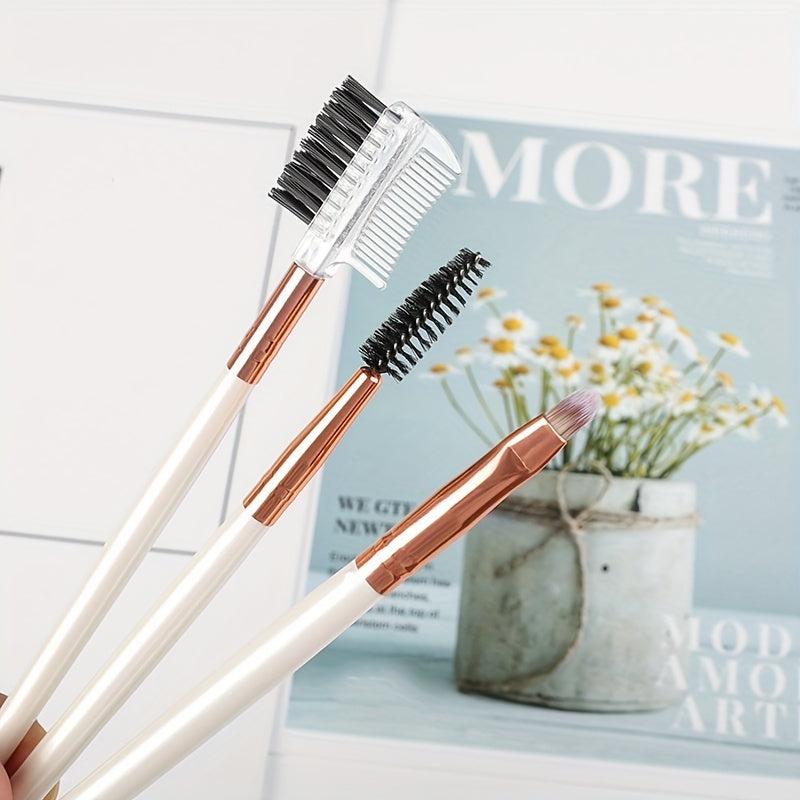 3pcs Eyebrow Makeup Tool Set Eyebrow Comb Eyebrow Brush Eyelash Brush