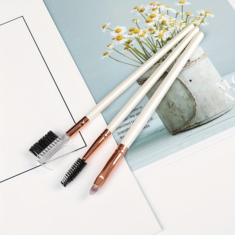 3pcs Eyebrow Makeup Tool Set Eyebrow Comb Eyebrow Brush Eyelash Brush