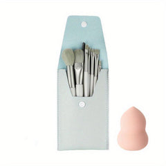 8Pcs Makeup Brushes Set with Sponge, Soft Portable Bag