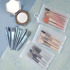 8Pcs Makeup Brushes Set with Sponge, Soft Portable Bag