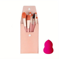 8Pcs Makeup Brushes Set with Sponge, Soft Portable Bag