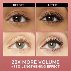 Waterproof Lengthening Volumizing Mascara - Smudge Proof Long Lasting
