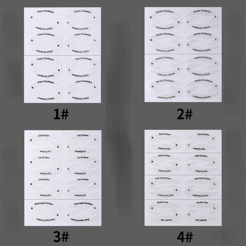 32 Pairs Eyeliner/Eyeshadow Stencils Kit for Perfect Eye Makeup