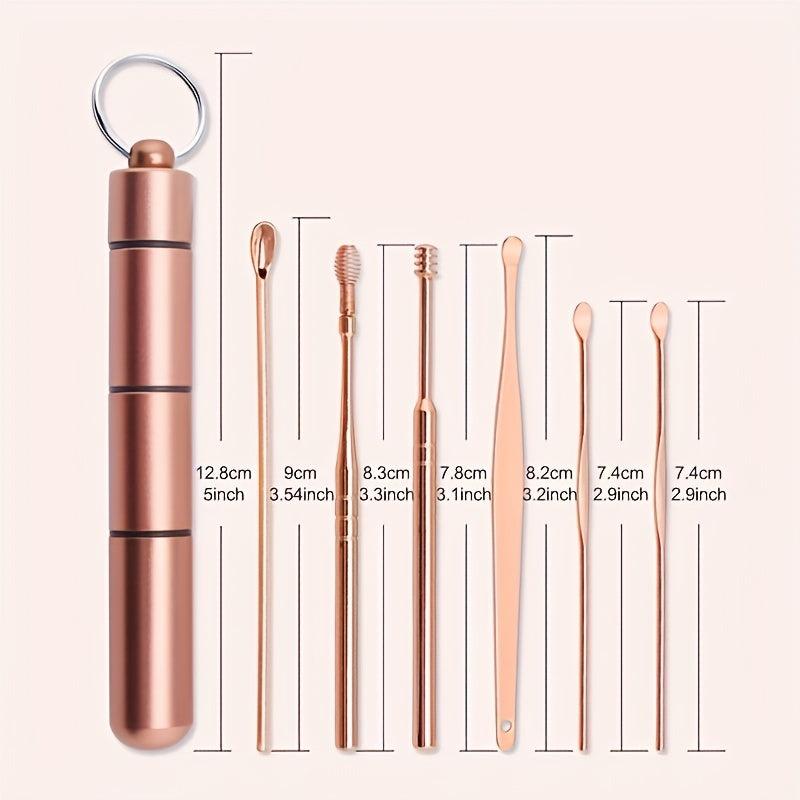 6pcs Stainless Steel Ear Picking Tool Set Ear Wax Remover Cleaner