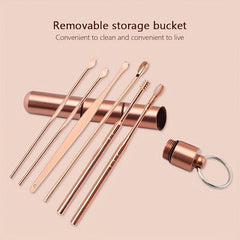 6pcs Stainless Steel Ear Picking Tool Set Ear Wax Remover Cleaner