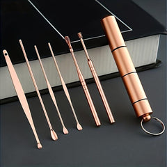6pcs Stainless Steel Ear Picking Tool Set Ear Wax Remover Cleaner