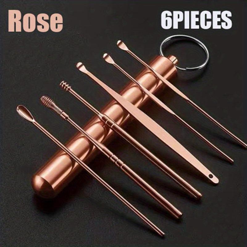 6pcs Stainless Steel Ear Picking Tool Set Ear Wax Remover Cleaner