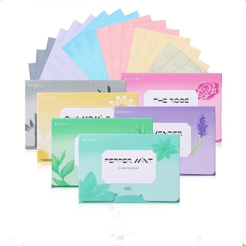 100 Bamboo Charcoal Absorbing Tissues Face Blotting Sheets for Skin Care