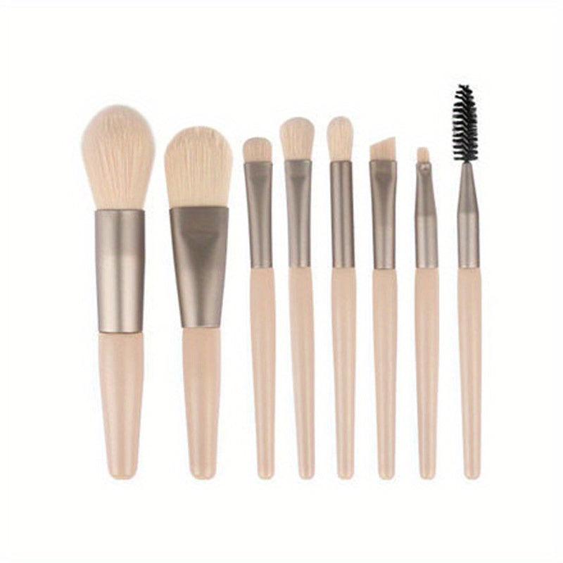 8pcs Makeup Brushes Set With Bag Travel Makeup Brush Kit
