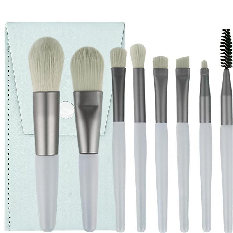 8pcs Makeup Brushes Set With Bag Travel Makeup Brush Kit