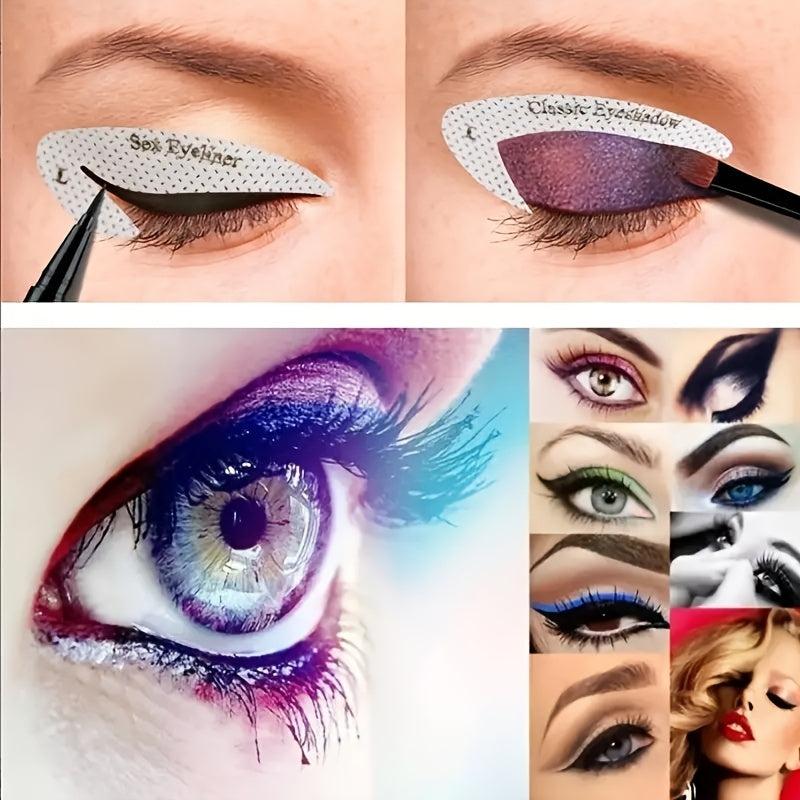 4 Cat Shape Eyeliner Eyeshadow Stencils Reusable Makeup Template Sticker