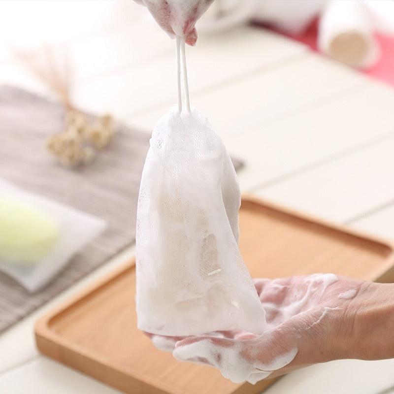10pcs Exfoliating Mesh Soap Saver Pouch Bag Double Layer Foaming Pouch