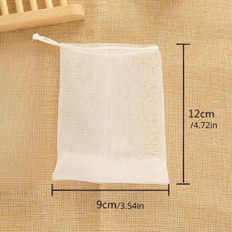 10pcs Exfoliating Mesh Soap Saver Pouch Bag Double Layer Foaming Pouch