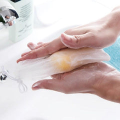 10pcs Exfoliating Mesh Soap Saver Pouch Bag Double Layer Foaming Pouch