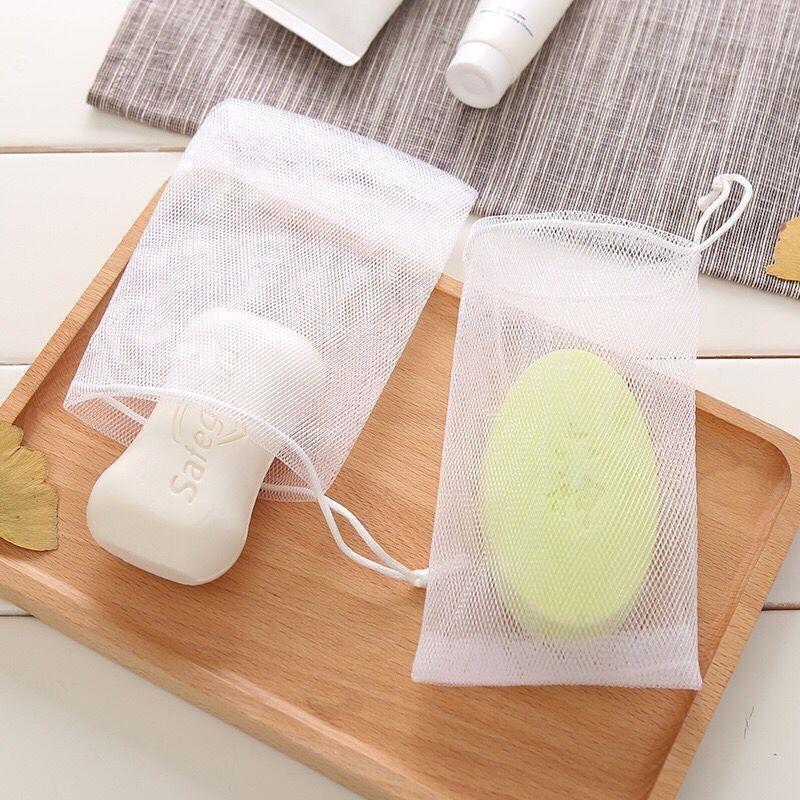 10pcs Exfoliating Mesh Soap Saver Pouch Bag Double Layer Foaming Pouch