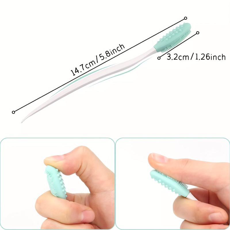 2pcs Double Sided Lip Brush with Soft Silicone Exfoliating Brush