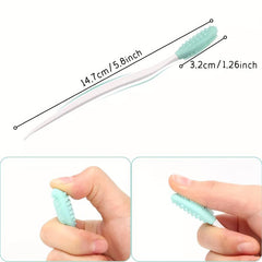 2pcs Double Sided Lip Brush with Soft Silicone Exfoliating Brush